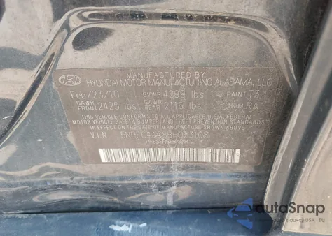 2011 Hyundai Sonata Limited z USA, uszkodzony, nr VIN 5NPEC4AC8BH023108